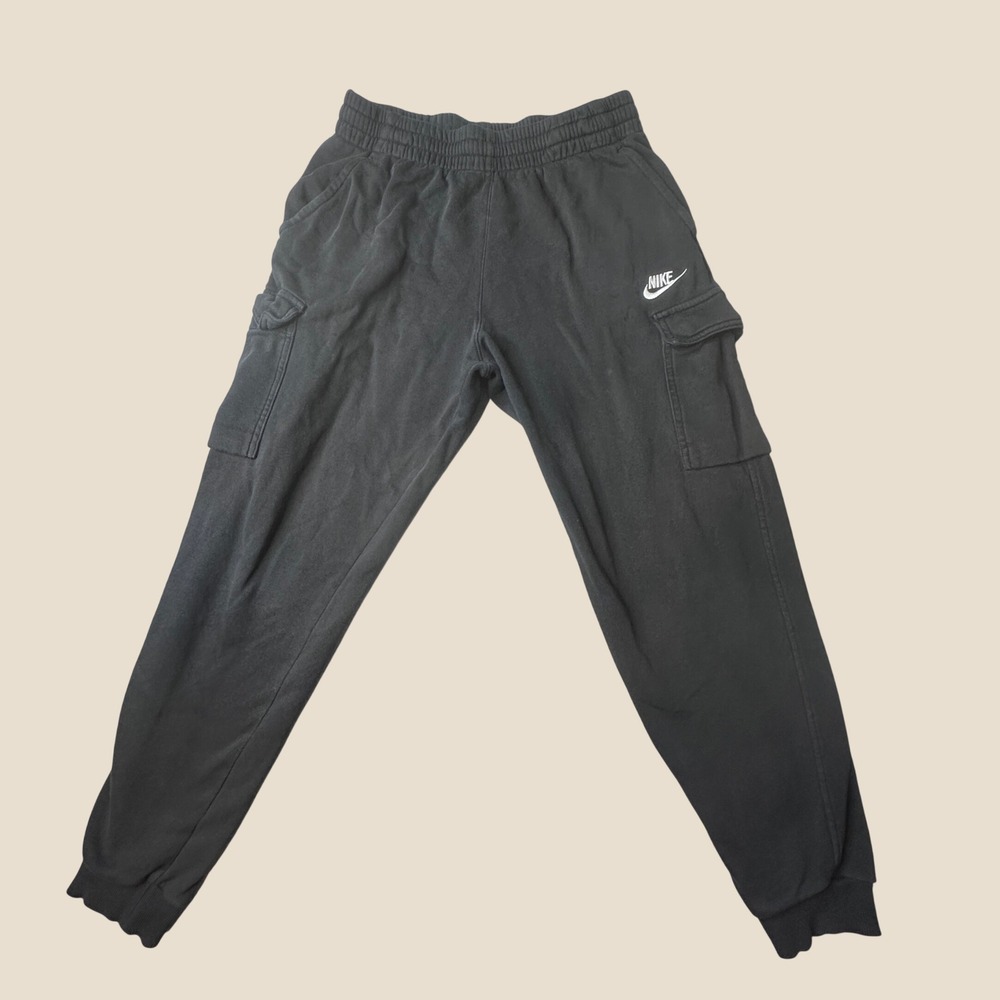 Nike Cargo Pants Mens XL Black Sportswear Club Fleece Joggers FD3012-010 Tapered